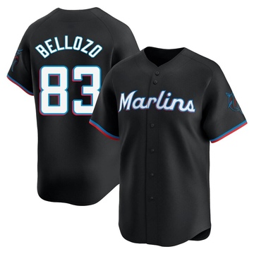 Black Limited Valente Bellozo Men's Miami Marlins Alternate Jersey