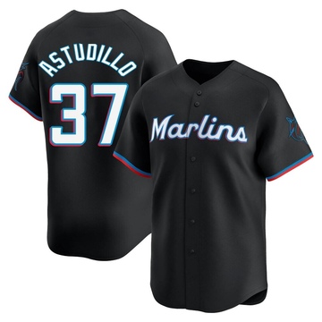 Black Limited Willians Astudillo Youth Miami Marlins Alternate Jersey