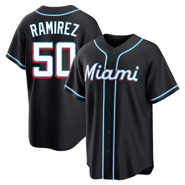 Black Replica Agustin Ramirez Men's Miami Marlins Fashion Out Jersey