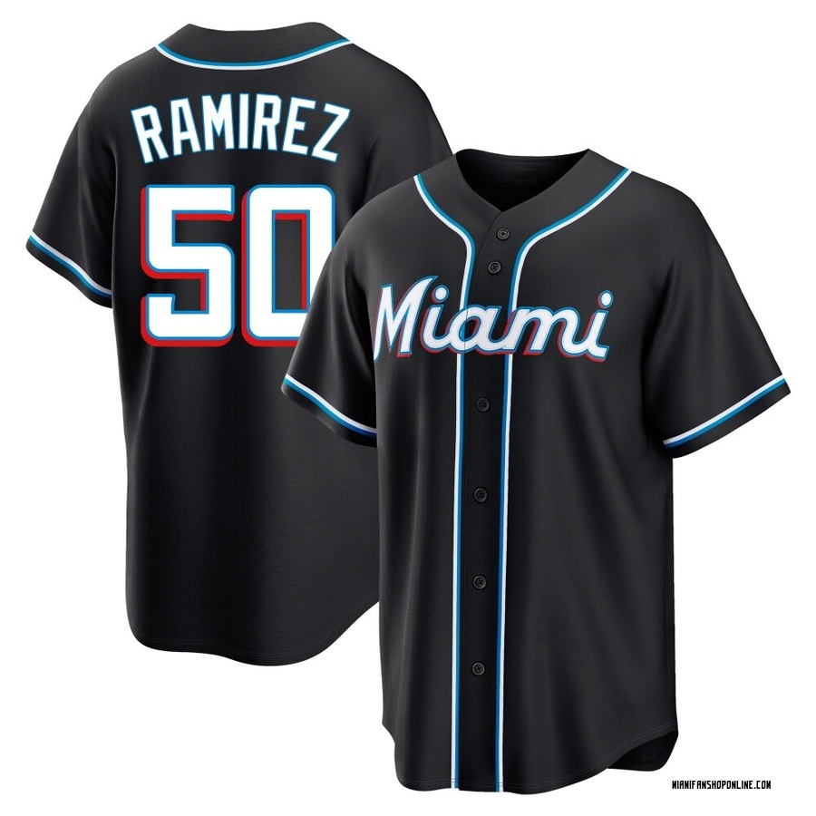 Black Replica Agustin Ramirez Youth Miami Marlins Fashion Out Jersey