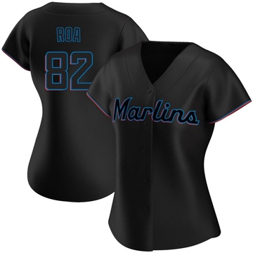 Black Replica Christian Roa Women's Miami Marlins Alternate Jersey