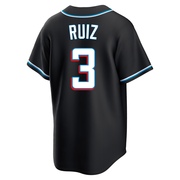 Black Replica Esteury Ruiz Men's Miami Marlins Fashion Out Jersey