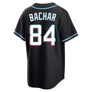 Black Replica Lake Bachar Youth Miami Marlins Fashion Out Jersey