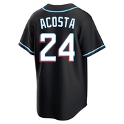 Black Replica Maximo Acosta Youth Miami Marlins Fashion Out Jersey