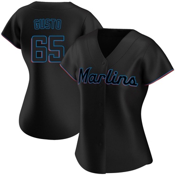 Black Replica Ryan Gusto Women's Miami Marlins Alternate Jersey