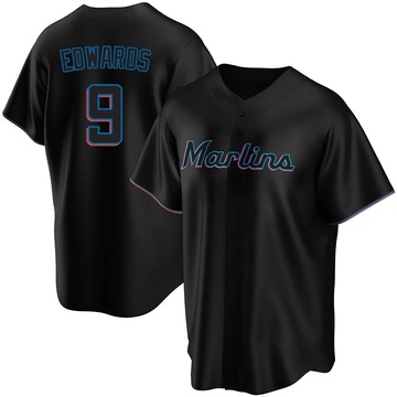 Black Replica Xavier Edwards Men's Miami Marlins Alternate Jersey