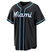 Black Replica Xavier Edwards Youth Miami Marlins Fashion Out Jersey