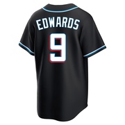 Black Replica Xavier Edwards Youth Miami Marlins Fashion Out Jersey