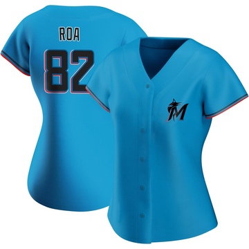Blue Authentic Christian Roa Women's Miami Marlins Alternate Jersey