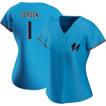 Blue Authentic Nick Gordon Women's Miami Marlins Alternate Jersey