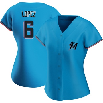 Blue Authentic Otto Lopez Women's Miami Marlins Alternate Jersey