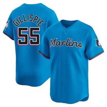 Blue Limited Connor Gillispie Men's Miami Marlins Alternate Jersey