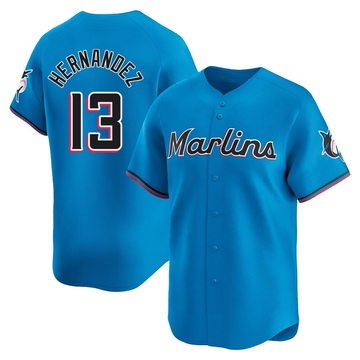 Blue Limited Heriberto Hernandez Men's Miami Marlins Alternate Jersey