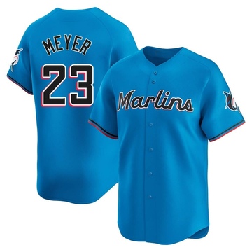 Blue Limited Max Meyer Youth Miami Marlins Alternate Jersey