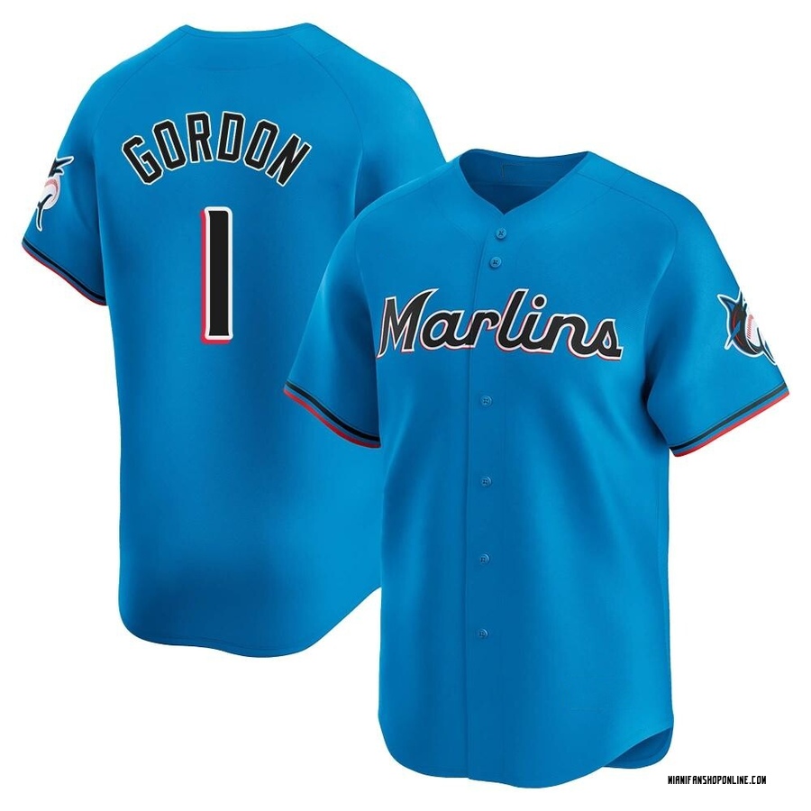 Blue Limited Nick Gordon Men's Miami Marlins Alternate Jersey