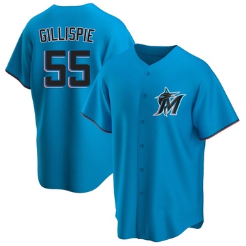 Blue Replica Connor Gillispie Men's Miami Marlins Alternate Jersey