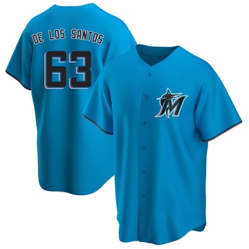 Blue Replica Deyvison De Los Santos Youth Miami Marlins Alternate Jersey