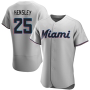 Gray Authentic David Hensley Men's Miami Marlins Road Jersey