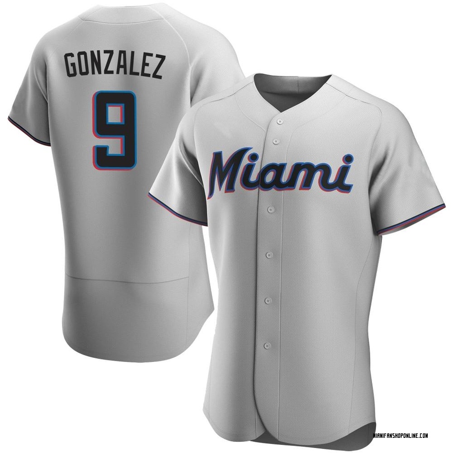 Gray Authentic Erik Gonzalez Men's Miami Marlins Road Jersey