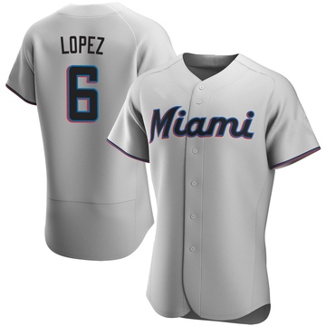 Gray Authentic Otto Lopez Men's Miami Marlins Road Jersey