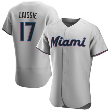 Gray Authentic Owen Caissie Men's Miami Marlins Road Jersey