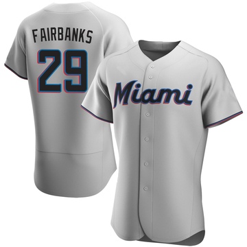 Gray Authentic Pete Fairbanks Men's Miami Marlins Road Jersey