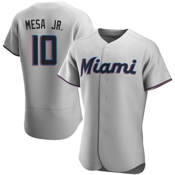 Gray Authentic Victor Mesa Jr. Men's Miami Marlins Road Jersey