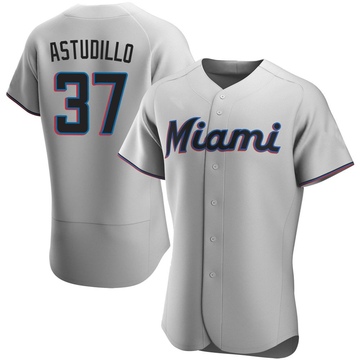 Gray Authentic Willians Astudillo Men's Miami Marlins Road Jersey