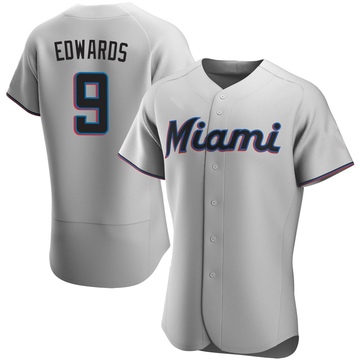 Gray Authentic Xavier Edwards Men's Miami Marlins Road Jersey