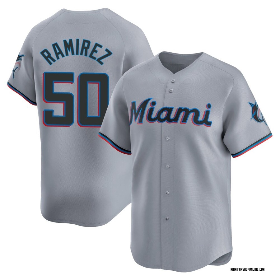 Gray Limited Agustin Ramirez Youth Miami Marlins Road Jersey