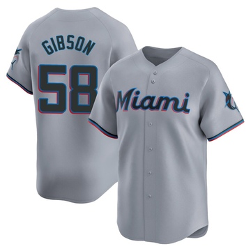 Gray Limited Cade Gibson Youth Miami Marlins Road Jersey