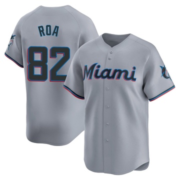 Gray Limited Christian Roa Youth Miami Marlins Road Jersey