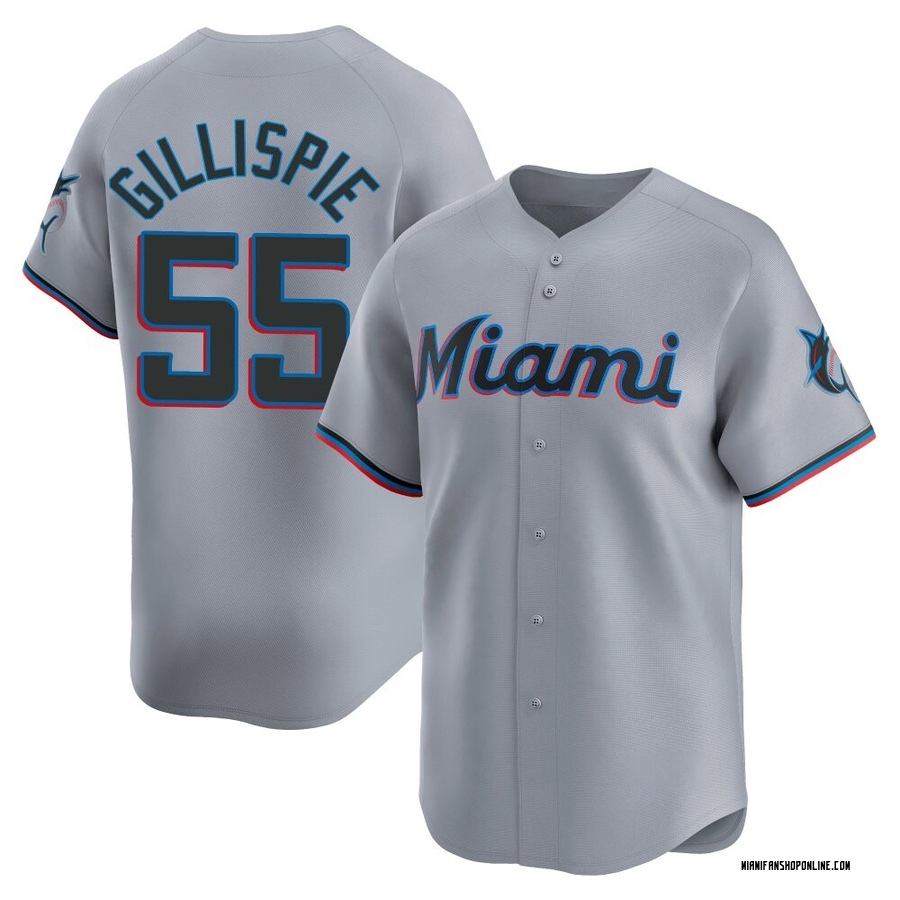Gray Limited Connor Gillispie Men's Miami Marlins Road Jersey