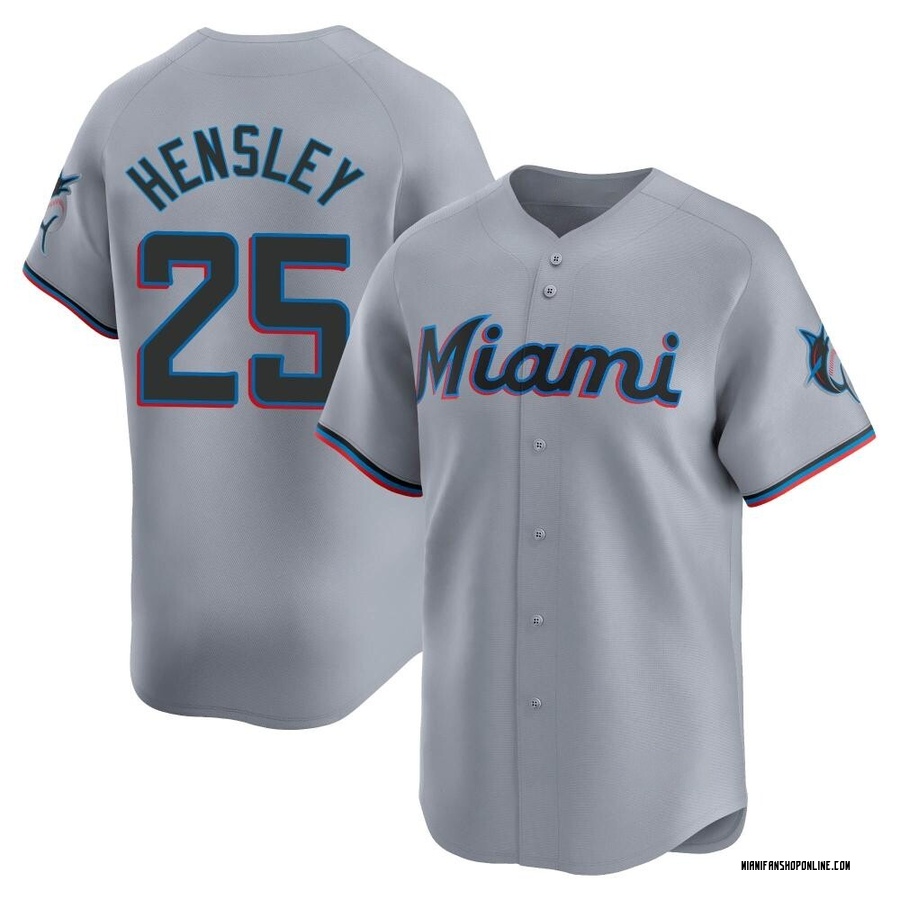 Gray Limited David Hensley Youth Miami Marlins Road Jersey