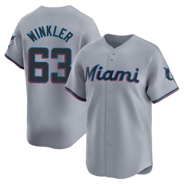 Gray Limited Jack Winkler Men's Miami Marlins Road Jersey