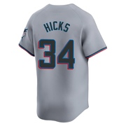 Gray Limited Liam Hicks Men's Miami Marlins Road Jersey