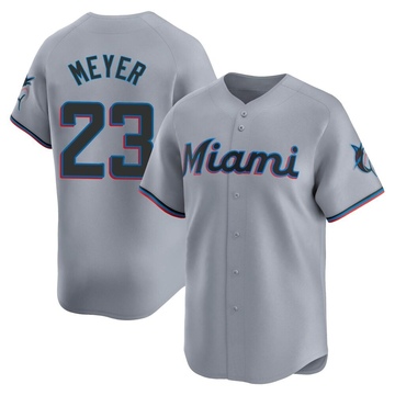 Gray Limited Max Meyer Men's Miami Marlins Road Jersey