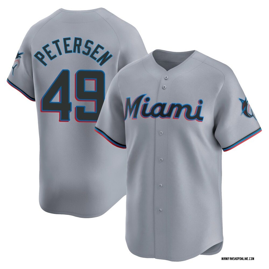 Gray Limited Michael Petersen Men's Miami Marlins Road Jersey
