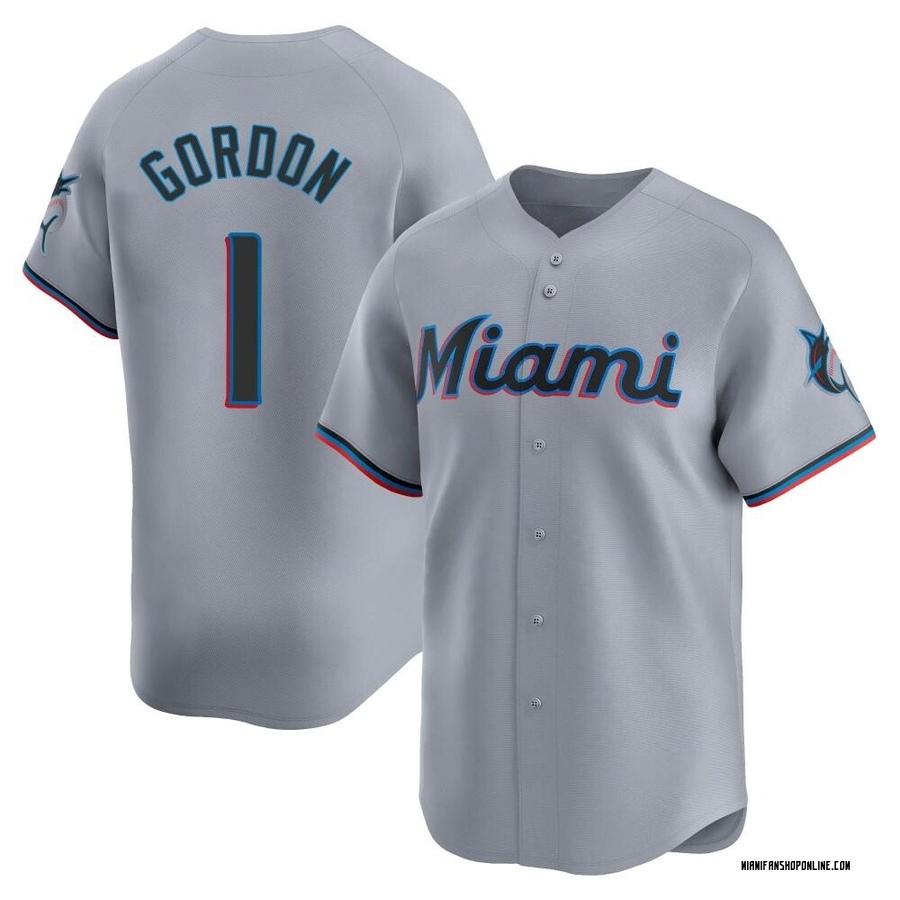 Gray Limited Nick Gordon Youth Miami Marlins Road Jersey