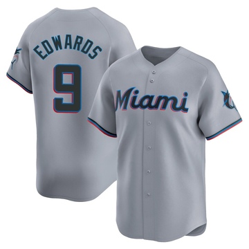 Gray Limited Xavier Edwards Men's Miami Marlins Road Jersey