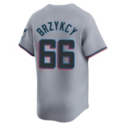 Gray Limited Zach Brzykcy Men's Miami Marlins Road Jersey