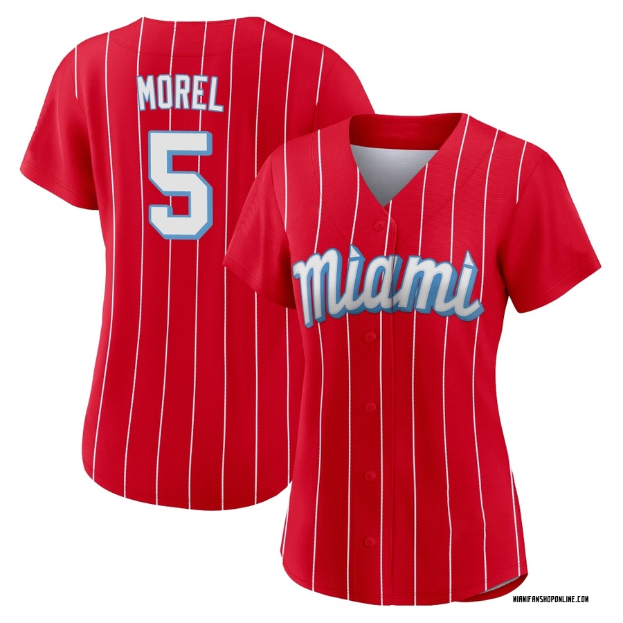 Red Authentic Christopher Morel Women's Miami Marlins 2021 City Connect Jersey