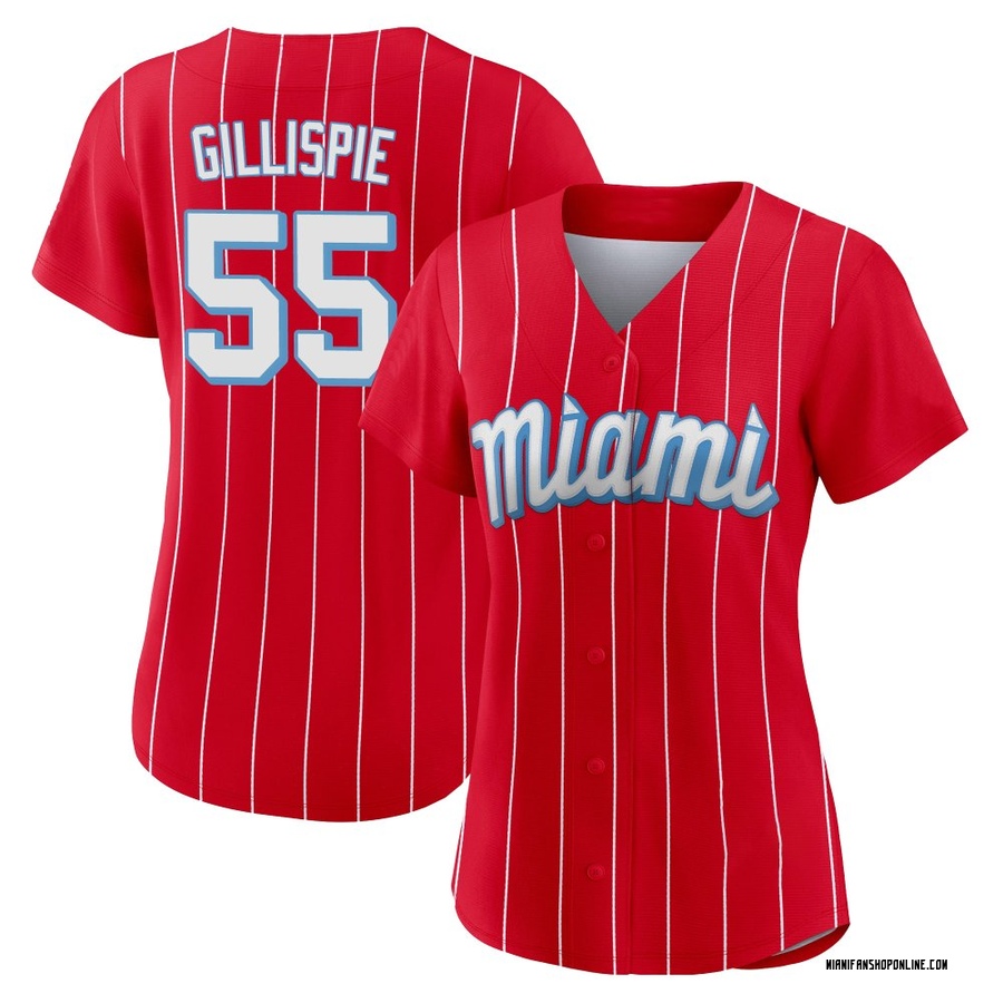 Red Authentic Connor Gillispie Women's Miami Marlins 2021 City Connect Jersey