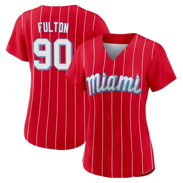 Red Authentic Dax Fulton Women's Miami Marlins 2021 City Connect Jersey