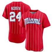 Red Authentic Maximo Acosta Men's Miami Marlins 2021 City Connect Jersey