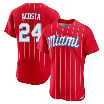 Red Authentic Maximo Acosta Men's Miami Marlins 2021 City Connect Jersey