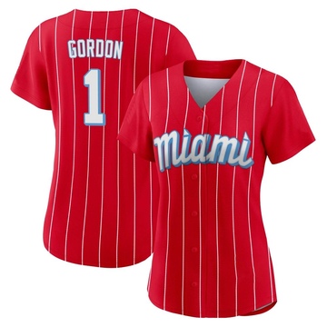 Red Authentic Nick Gordon Women's Miami Marlins 2021 City Connect Jersey