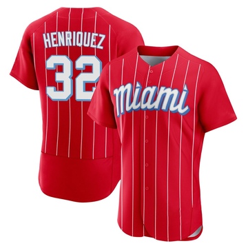 Red Authentic Ronny Henriquez Men's Miami Marlins 2021 City Connect Jersey