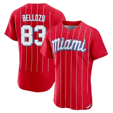 Red Authentic Valente Bellozo Men's Miami Marlins 2021 City Connect Jersey