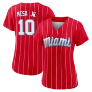 Red Authentic Victor Mesa Jr. Women's Miami Marlins 2021 City Connect Jersey